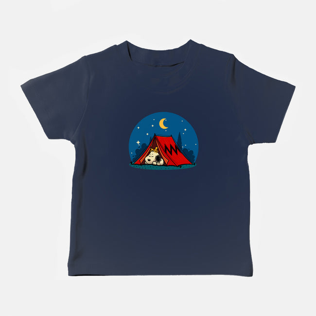 Beagle Camping-Baby-Basic-Tee-erion_designs