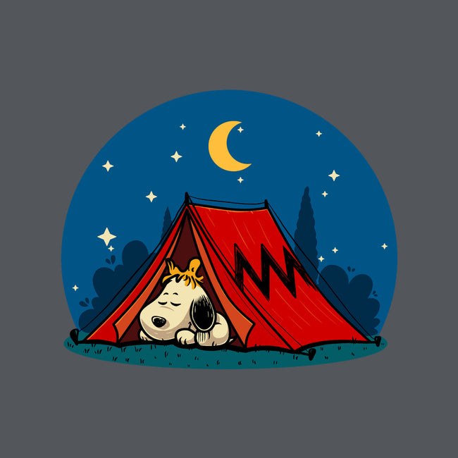 Beagle Camping-Womens-Basic-Tee-erion_designs