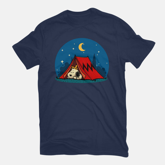 Beagle Camping-Unisex-Basic-Tee-erion_designs