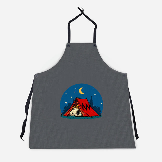 Beagle Camping-Unisex-Kitchen-Apron-erion_designs