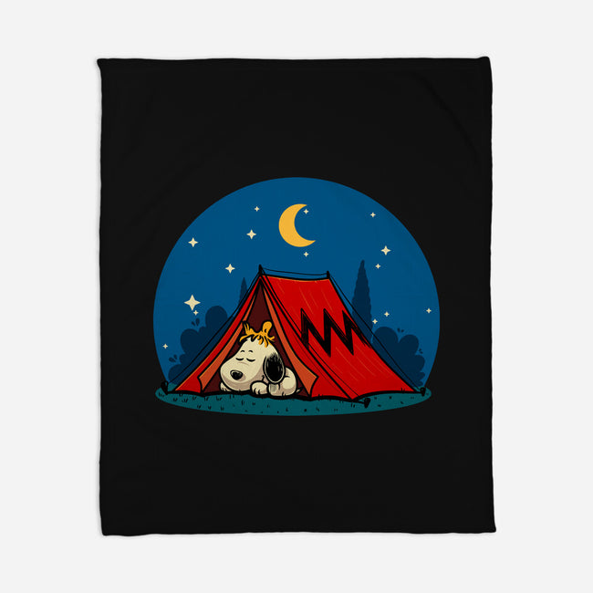 Beagle Camping-None-Fleece-Blanket-erion_designs