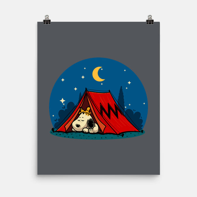 Beagle Camping-None-Matte-Poster-erion_designs