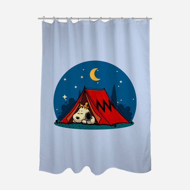 Beagle Camping-None-Polyester-Shower Curtain-erion_designs