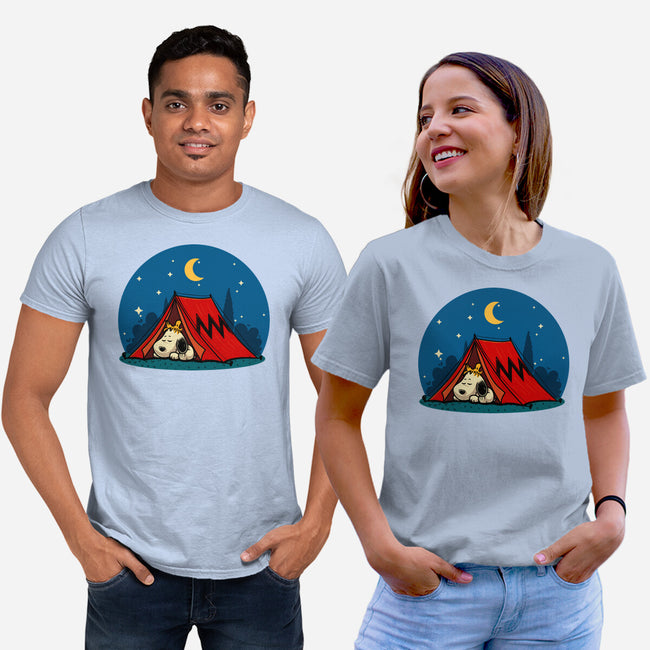 Beagle Camping-Unisex-Basic-Tee-erion_designs