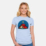 Beagle Camping-Womens-Fitted-Tee-erion_designs