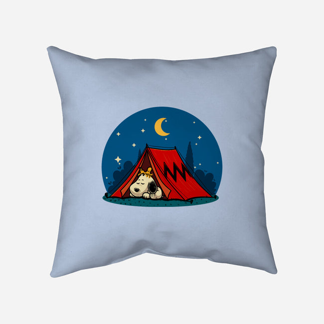 Beagle Camping-None-Removable Cover w Insert-Throw Pillow-erion_designs