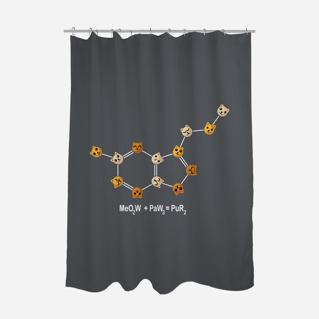 Happiness Meowlecule-None-Polyester-Shower Curtain-erion_designs