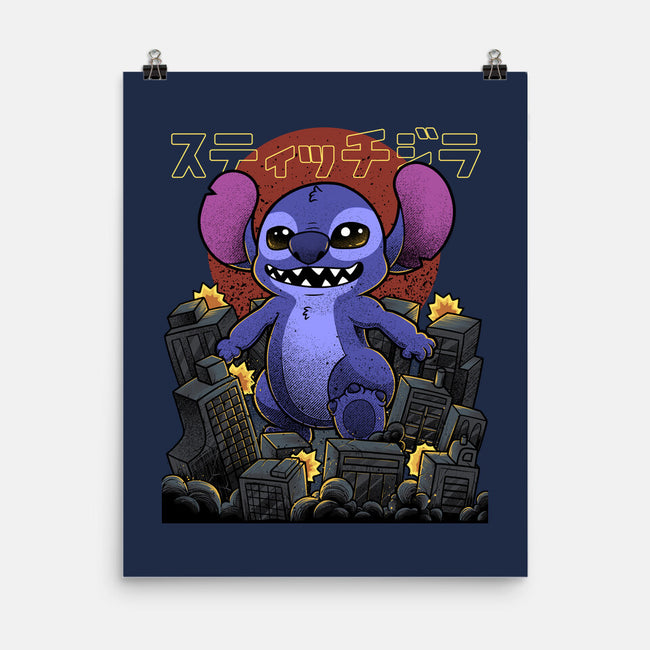 Stitchzilla-None-Matte-Poster-Astrobot Invention