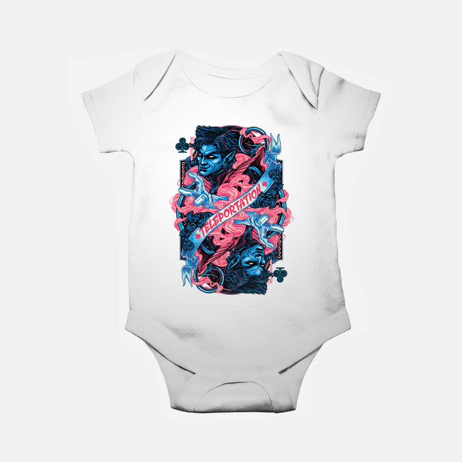 Teleportation Card-Baby-Basic-Onesie-glitchygorilla