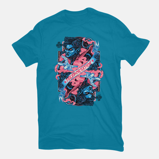 Teleportation Card-Mens-Premium-Tee-glitchygorilla