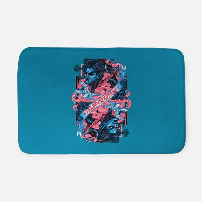 Teleportation Card-None-Memory Foam-Bath Mat-glitchygorilla