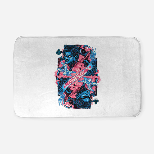 Teleportation Card-None-Memory Foam-Bath Mat-glitchygorilla