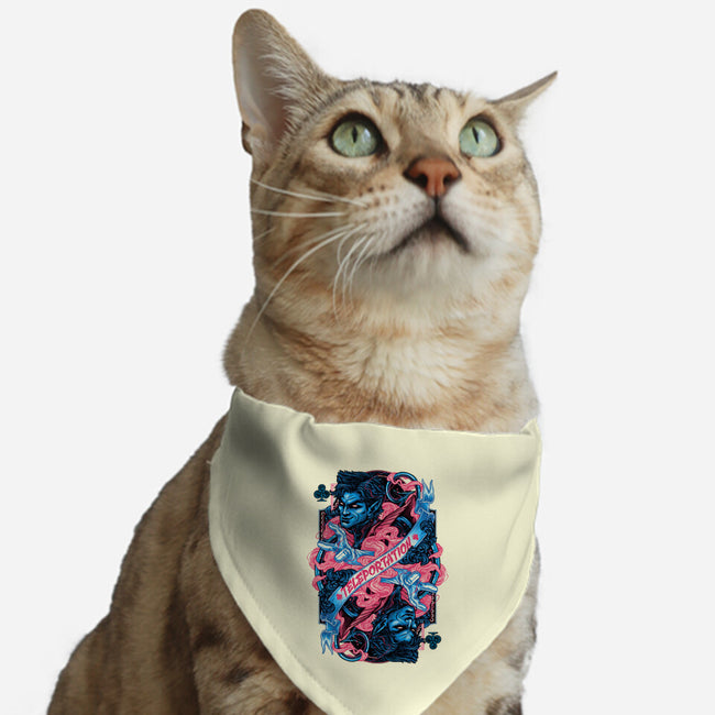 Teleportation Card-Cat-Adjustable-Pet Collar-glitchygorilla