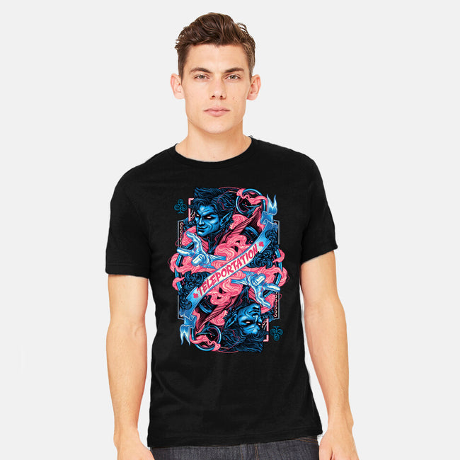 Teleportation Card-Mens-Heavyweight-Tee-glitchygorilla