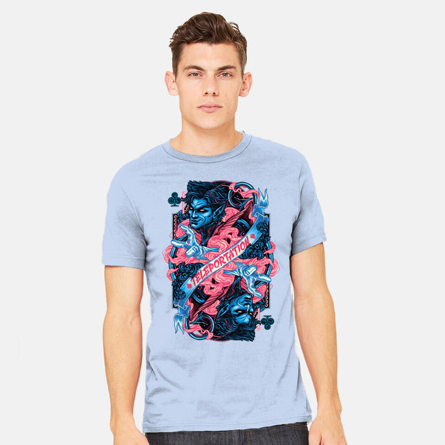 Teleportation Card-Mens-Heavyweight-Tee-glitchygorilla