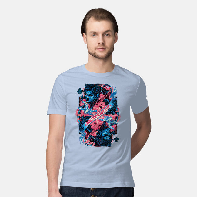 Teleportation Card-Mens-Premium-Tee-glitchygorilla