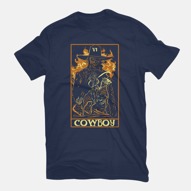 Cowboy Tarot Card-Womens-Fitted-Tee-naomori