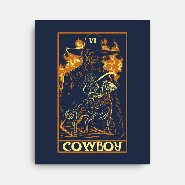 Cowboy Tarot Card-None-Stretched-Canvas-naomori