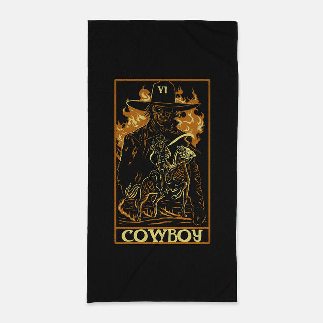 Cowboy Tarot Card-None-Beach-Towel-naomori