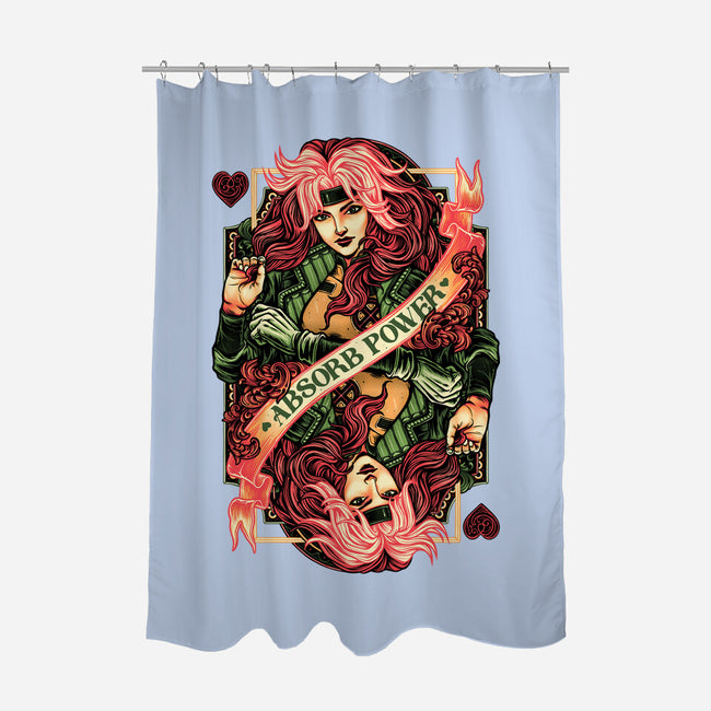 Absorb Power Card-None-Polyester-Shower Curtain-glitchygorilla