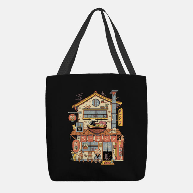 Ramen Neko House-None-Basic Tote-Bag-vp021