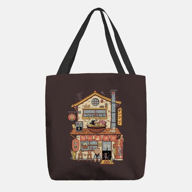 Ramen Neko House-None-Basic Tote-Bag-vp021