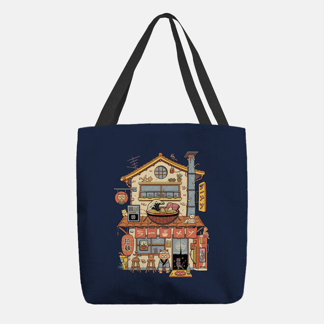 Ramen Neko House-None-Basic Tote-Bag-vp021