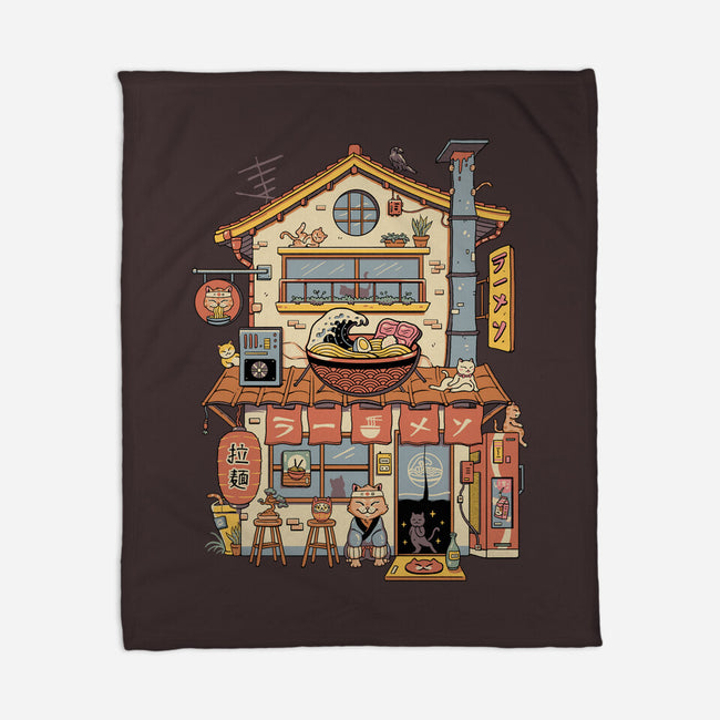 Ramen Neko House-None-Fleece-Blanket-vp021