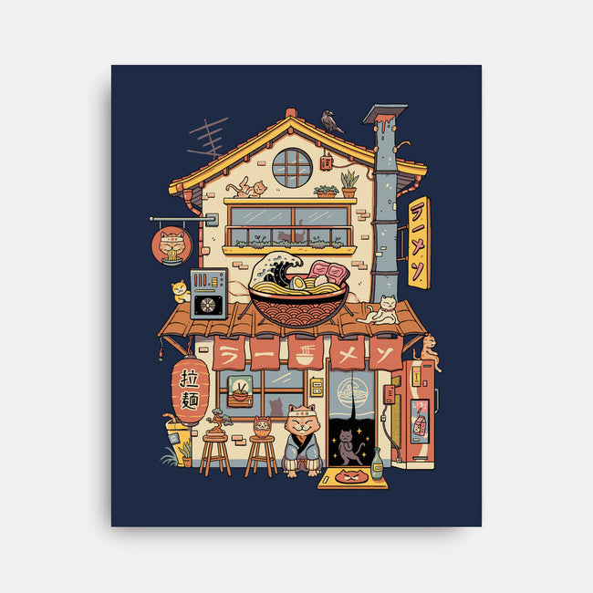 Ramen Neko House-None-Stretched-Canvas-vp021