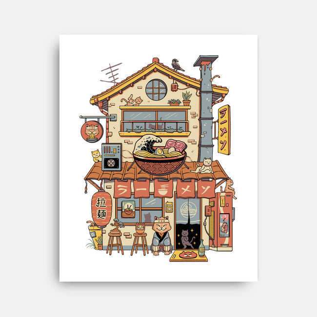 Ramen Neko House-None-Stretched-Canvas-vp021