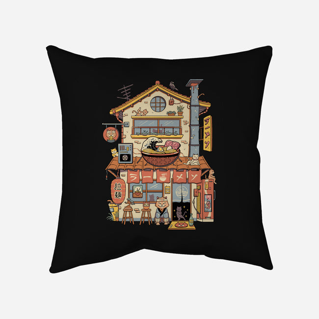 Ramen Neko House-None-Removable Cover-Throw Pillow-vp021