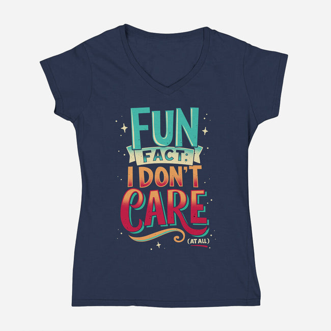 The Fun Fact-Womens-V-Neck-Tee-retrodivision