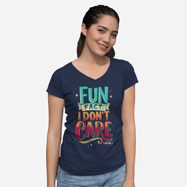 The Fun Fact-Womens-V-Neck-Tee-retrodivision