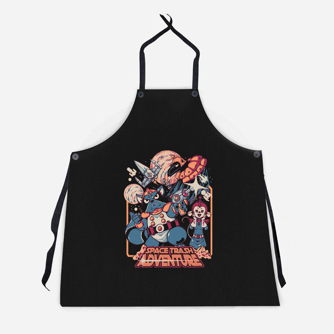 Space Trash Adventure-Unisex-Kitchen-Apron-Estudio Horta