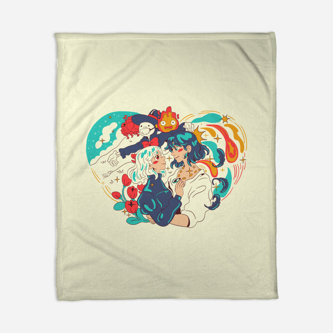 Moving Castle-None-Fleece-Blanket-yumie