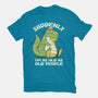 Old People Dinosaur-Womens-Fitted-Tee-tobefonseca