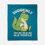 Old People Dinosaur-None-Fleece-Blanket-tobefonseca