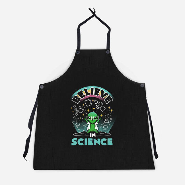 Believe In Science Alien-Unisex-Kitchen-Apron-tobefonseca