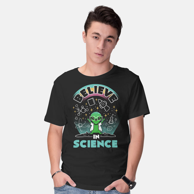 Believe In Science Alien-Mens-Basic-Tee-tobefonseca