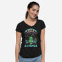 Believe In Science Alien-Womens-V-Neck-Tee-tobefonseca