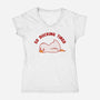 So Ducking Tired-Womens-V-Neck-Tee-tobefonseca