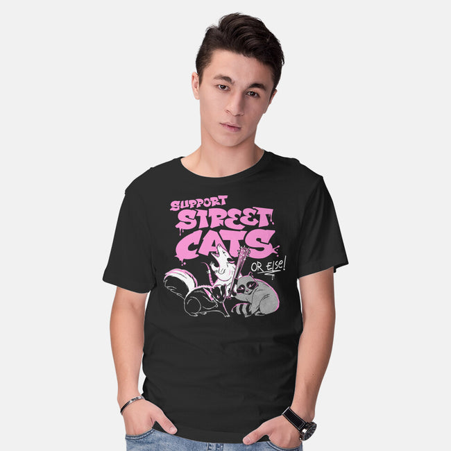 Support Street Cats Or Else-Mens-Basic-Tee-tobefonseca