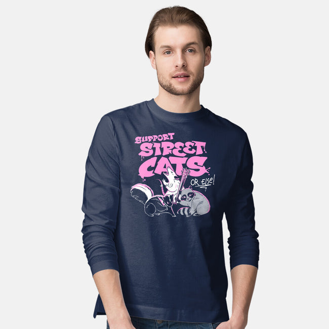 Support Street Cats Or Else-Mens-Long Sleeved-Tee-tobefonseca