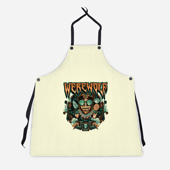 Punk Wolf-Unisex-Kitchen-Apron-glitchygorilla