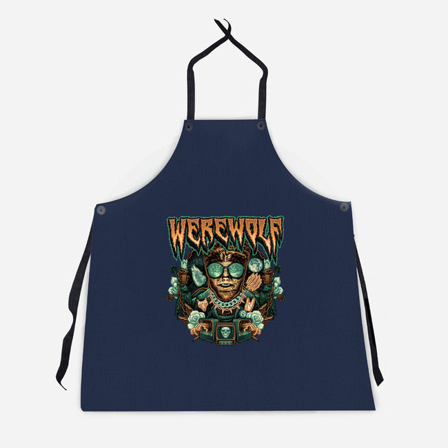 Punk Wolf-Unisex-Kitchen-Apron-glitchygorilla