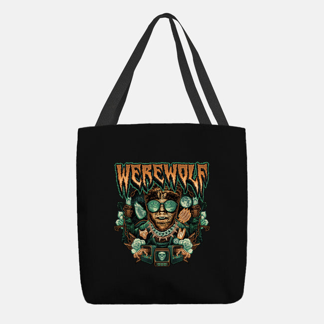 Punk Wolf-None-Basic Tote-Bag-glitchygorilla