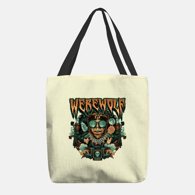 Punk Wolf-None-Basic Tote-Bag-glitchygorilla