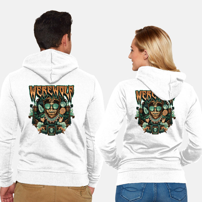 Punk Wolf-Unisex-Zip-Up-Sweatshirt-glitchygorilla