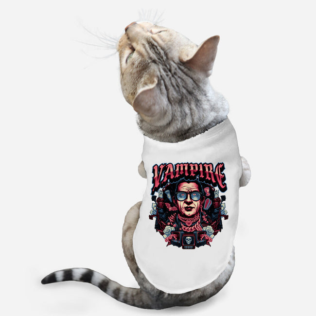 Punk Vampire-Cat-Basic-Pet Tank-glitchygorilla