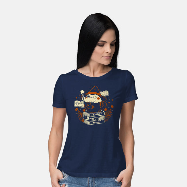 Cute Witch Frog-Womens-Basic-Tee-xMorfina